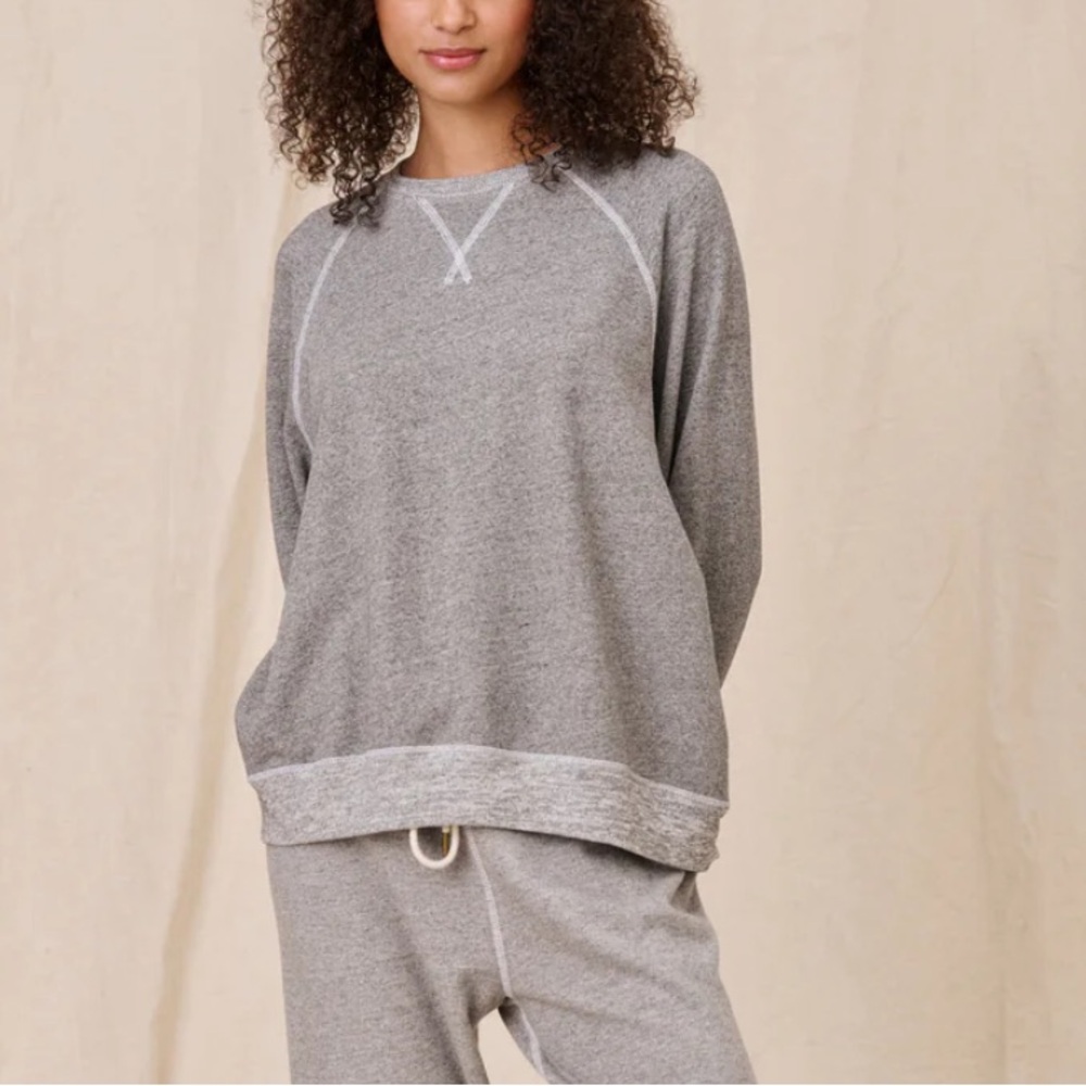 THE GREAT. The Slouch Sweatshirt Heather Gray size 3